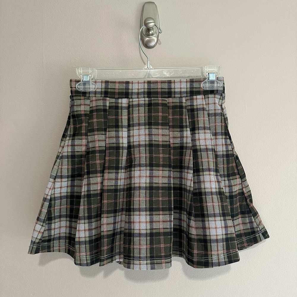 Green Plaid Halara Skort XS